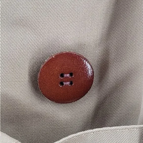 Princine Imports Vintage Beige Double Breasted Trench Coat Classic Style